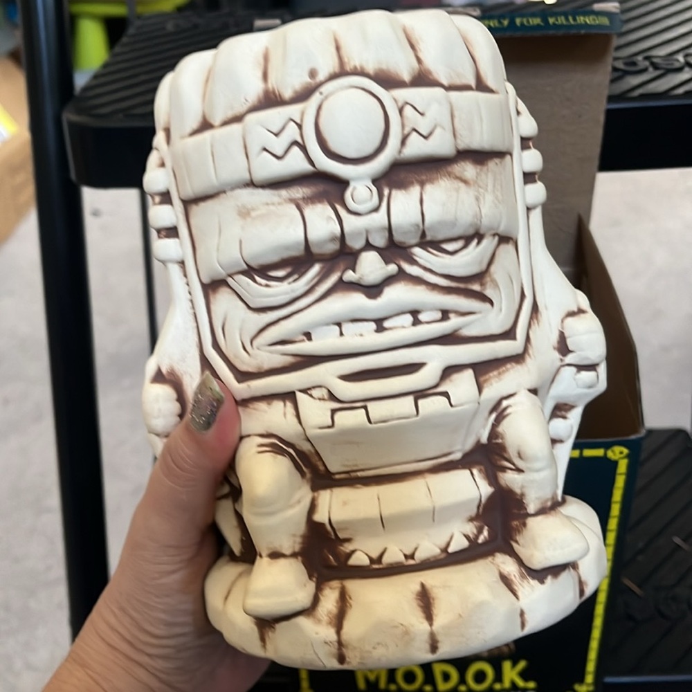 Marvel MODOK Tiki Mug Mondo Teeki NIB Rare Bone color